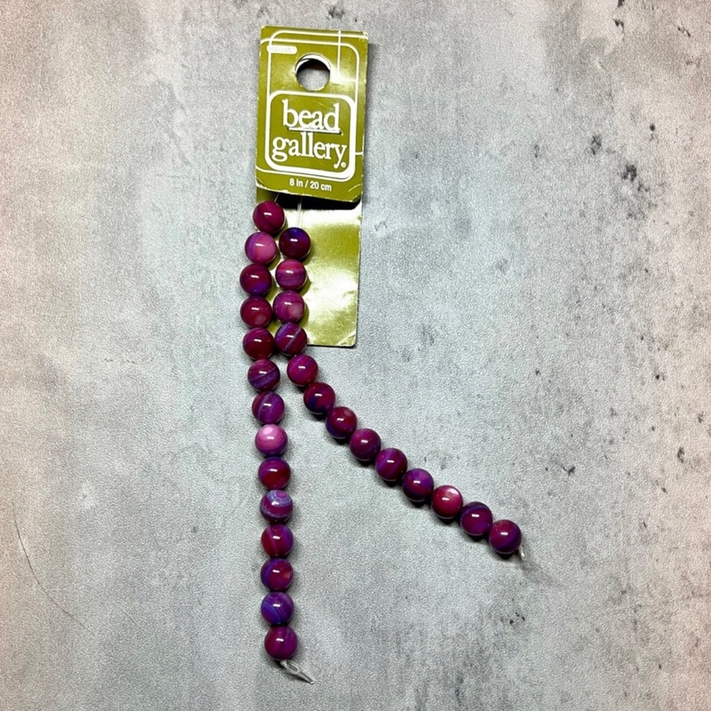 NWT Purple Shell Round Beads - Picture 1 of 1